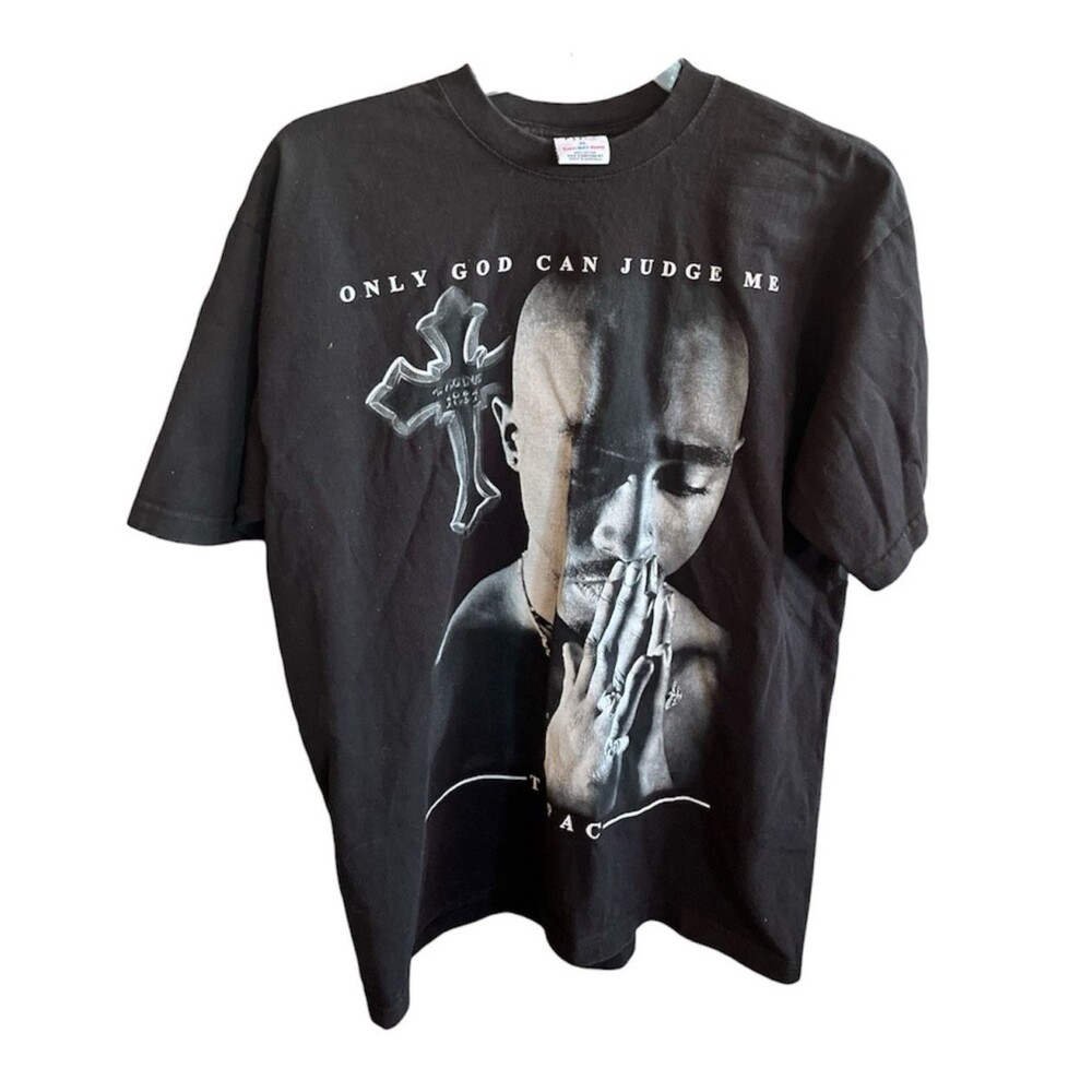 Vintage Shaka  Wear Tupac Shirt Rap Only God Can Judge Me Double Sided Size XL